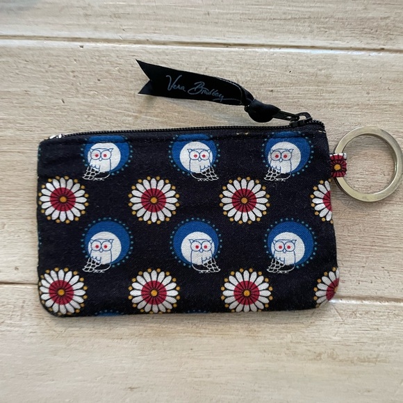Vera Bradley 3 piece purse set. Blue Red White owl print. Retired pattern - Picture 11 of 14